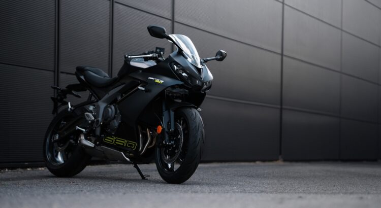 Image of a black motorbike.